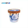 Copa de helado Caza de papel de 5 oz con paquete de plástico IML personalizado Desechable Plazo de helado de recipiente de yogurt congelado